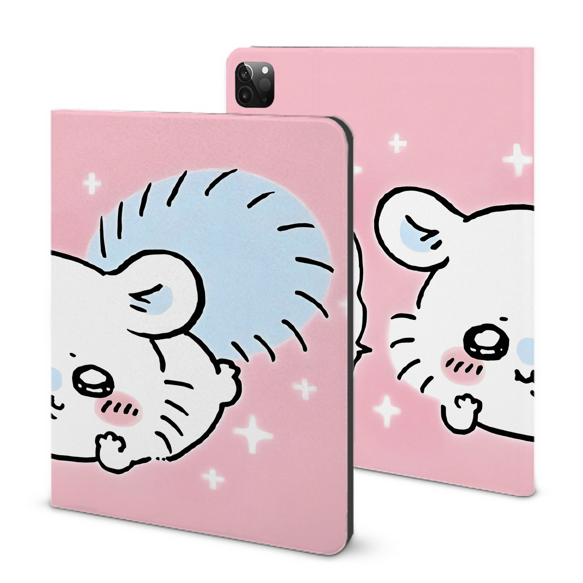 （画像用） ちいかわ Chii-kawa IPadケース ペンホルダー付き ブックスタイルデザイン
